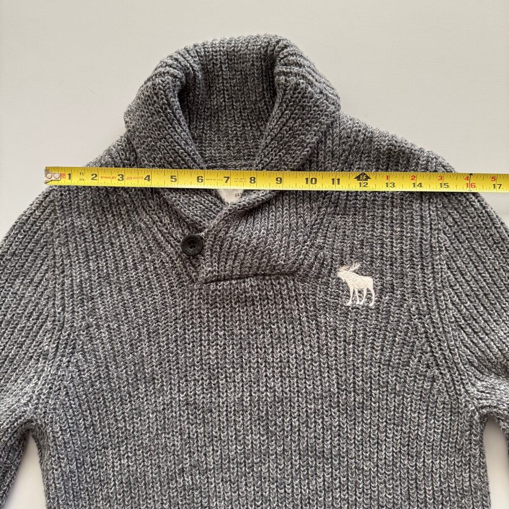 Abercrombie & Fitch Shawl Collar Pullover Ribbed Long Sleeve Sweater Men Size L - Picture 9 of 11